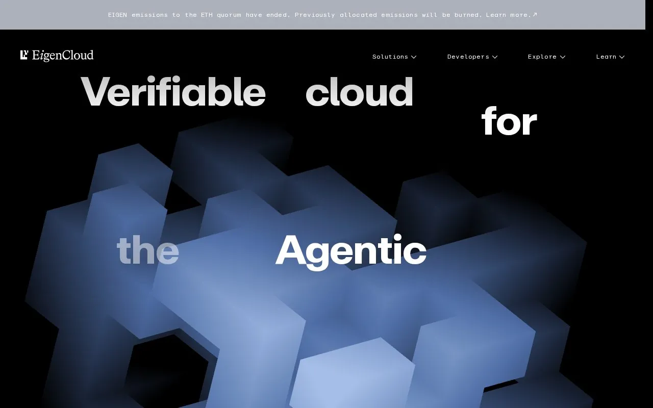 EigenCloud homepage screenshot