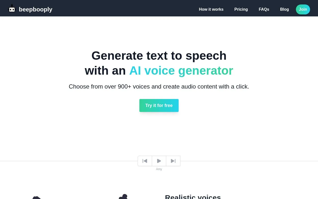 beepbooply homepage screenshot