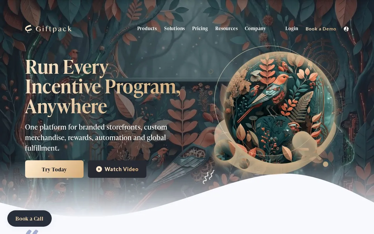 Giftpack homepage screenshot