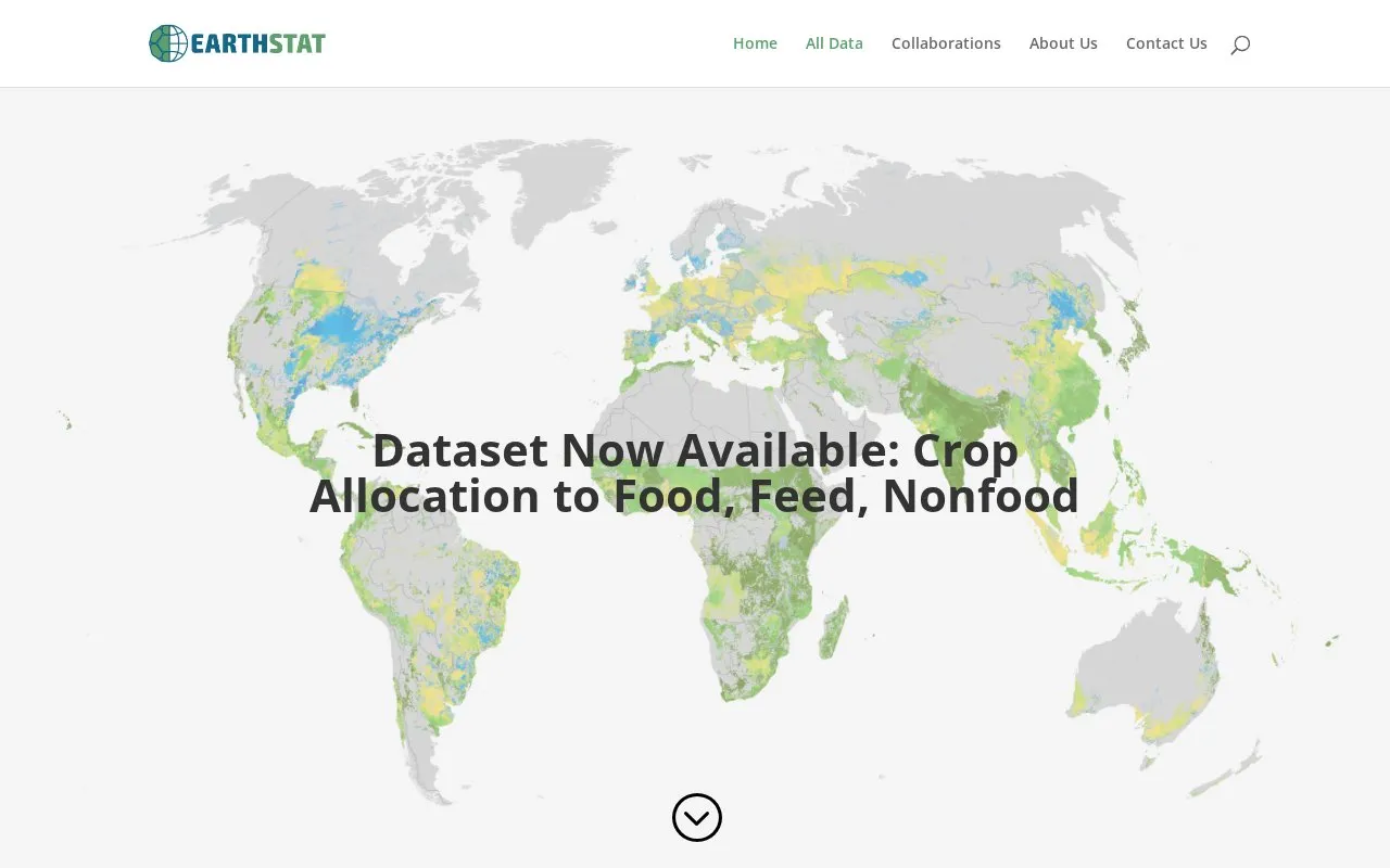 EarthStat homepage screenshot