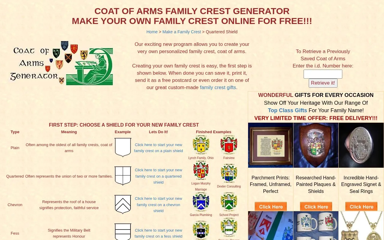 MakeCoatOfArms homepage screenshot