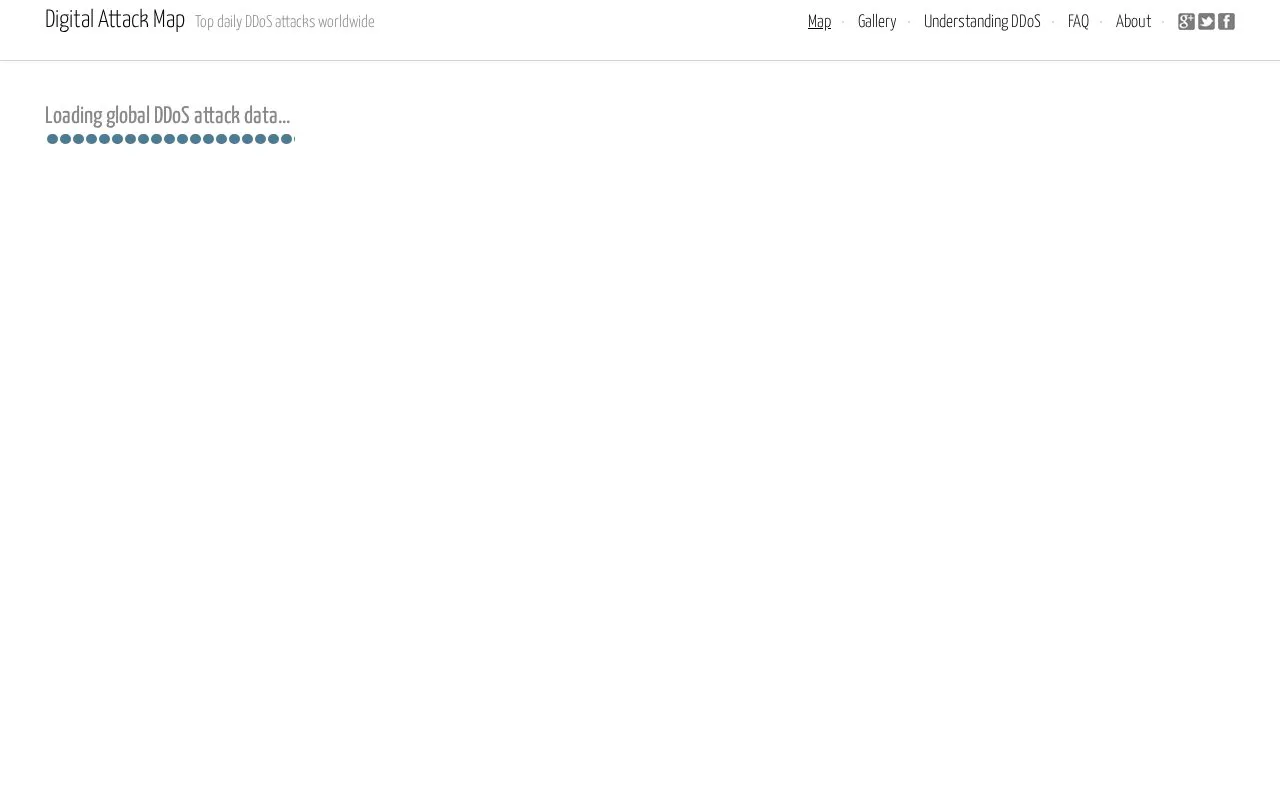 Digital Attack Map homepage screenshot