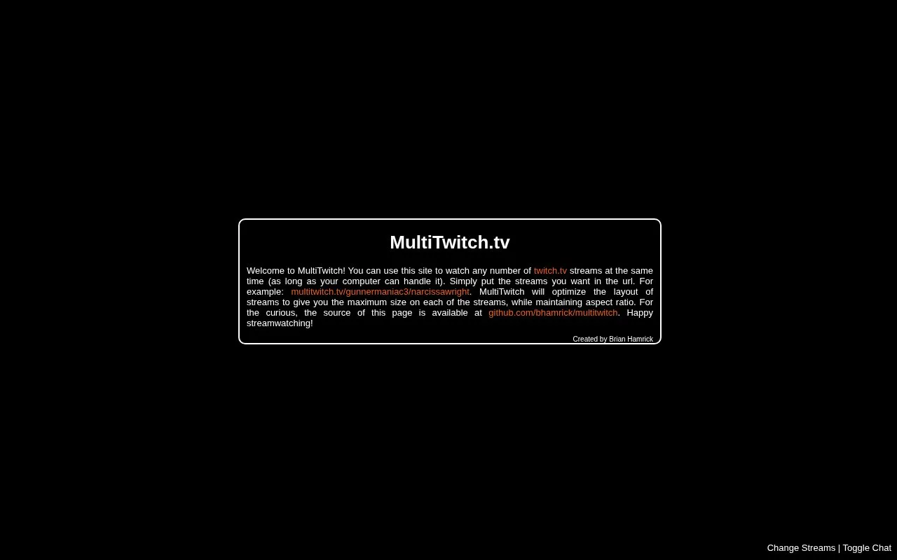 multitwitch homepage screenshot
