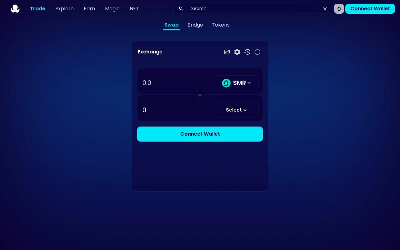 MagicSea AMM homepage screenshot