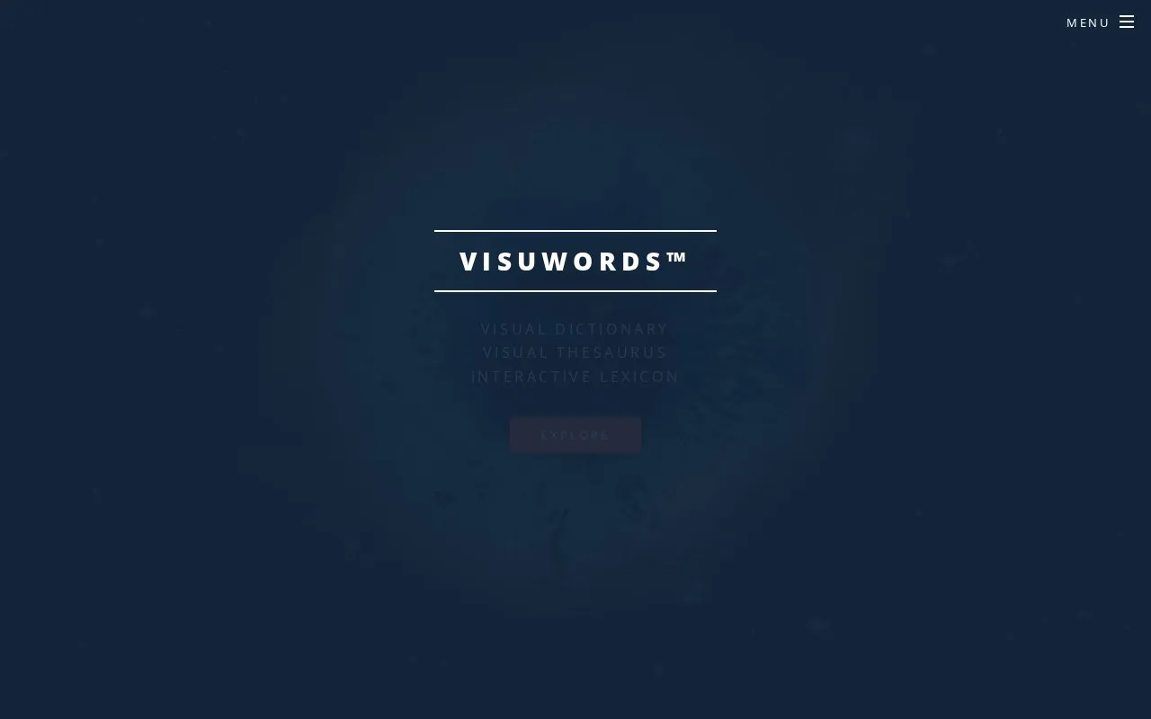 VisuWords homepage screenshot