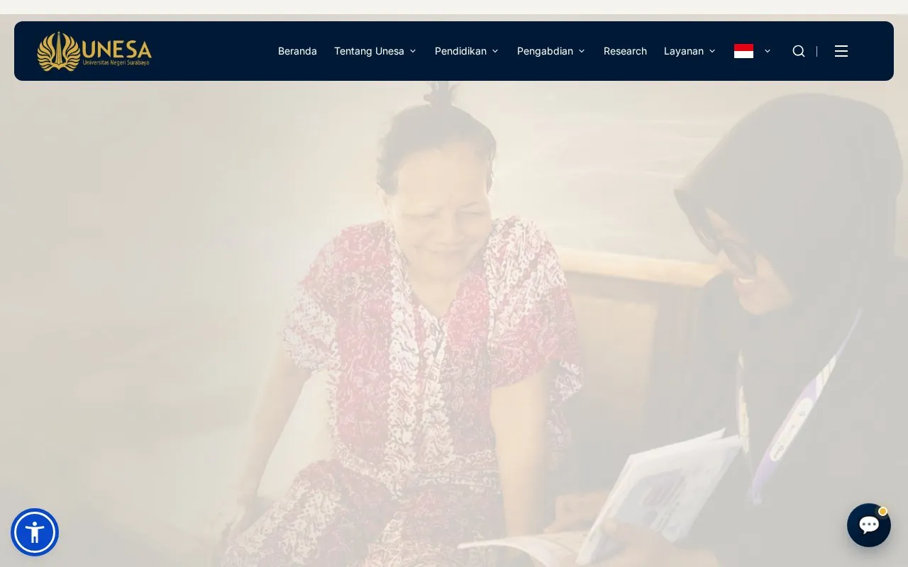 State University of Surabaya homepage screenshot