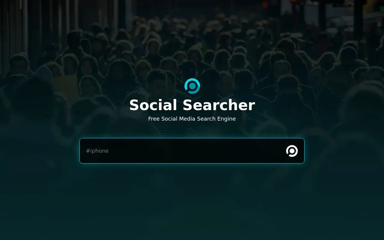Social-Searcher homepage screenshot