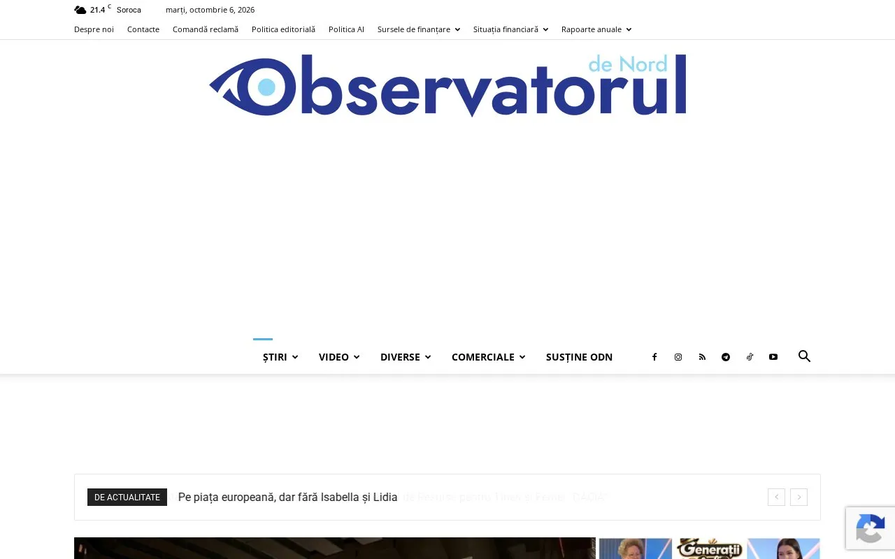 Observatorul de Nord homepage screenshot