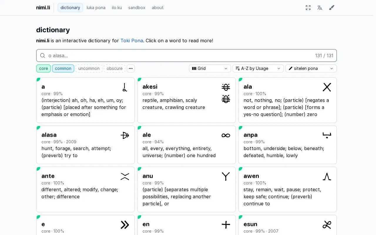 nimi.li homepage screenshot