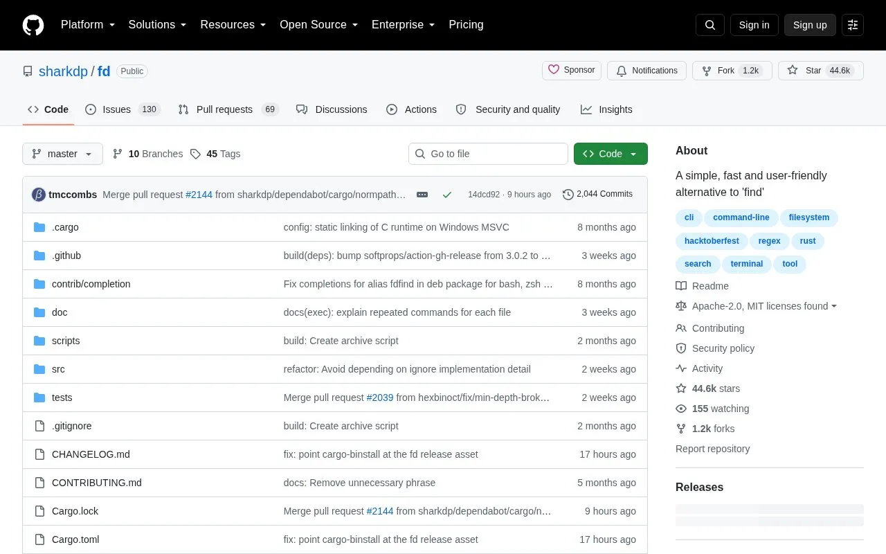fd homepage screenshot