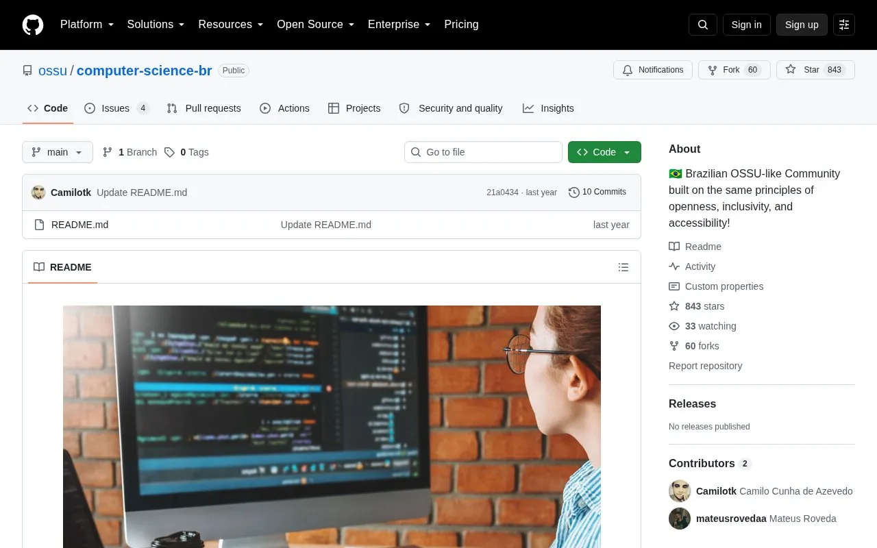 PT-BR homepage screenshot