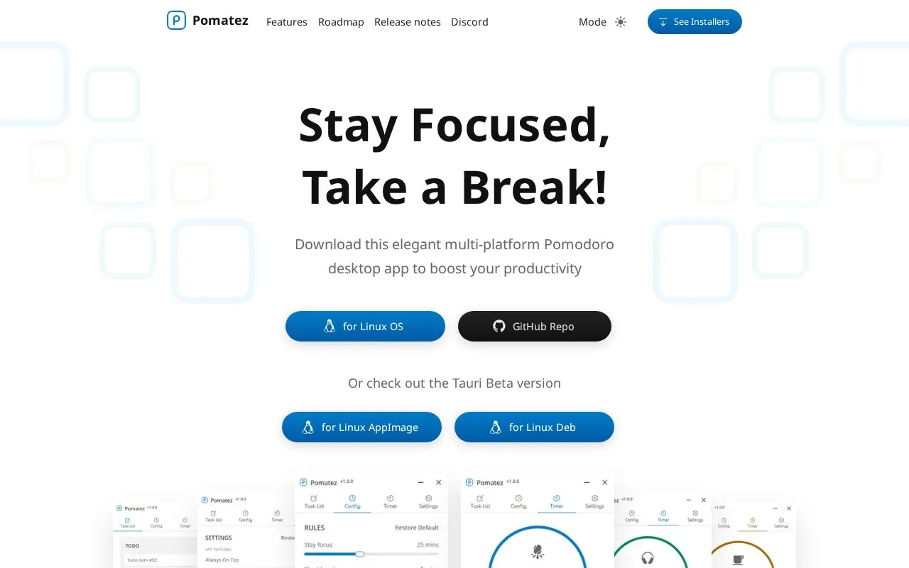 Pomatez homepage screenshot