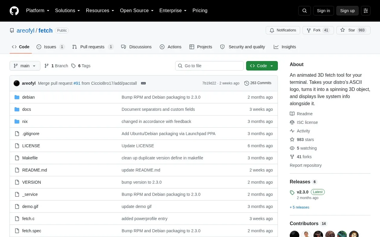 Fetch homepage screenshot
