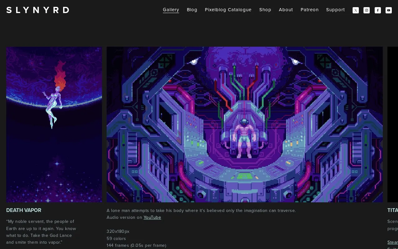 SLYNYRD homepage screenshot