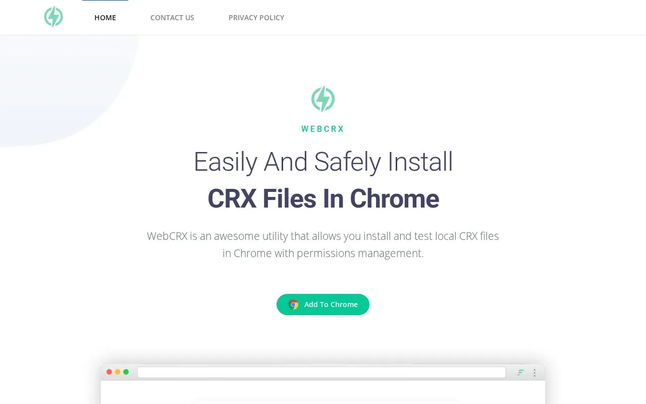 WebCRX homepage screenshot