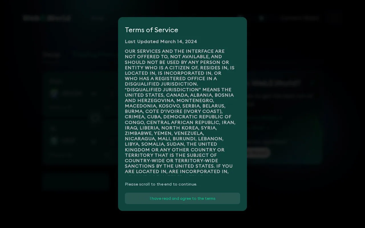 Web3.world homepage screenshot