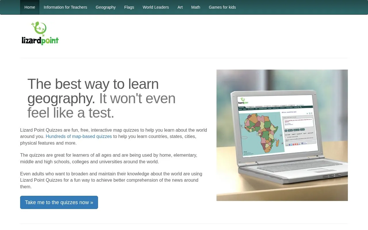 LizardPoint homepage screenshot