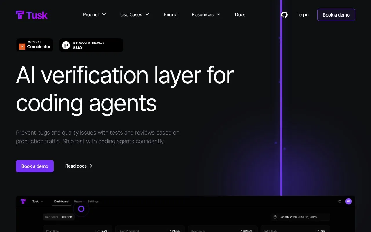 Usetusk homepage screenshot