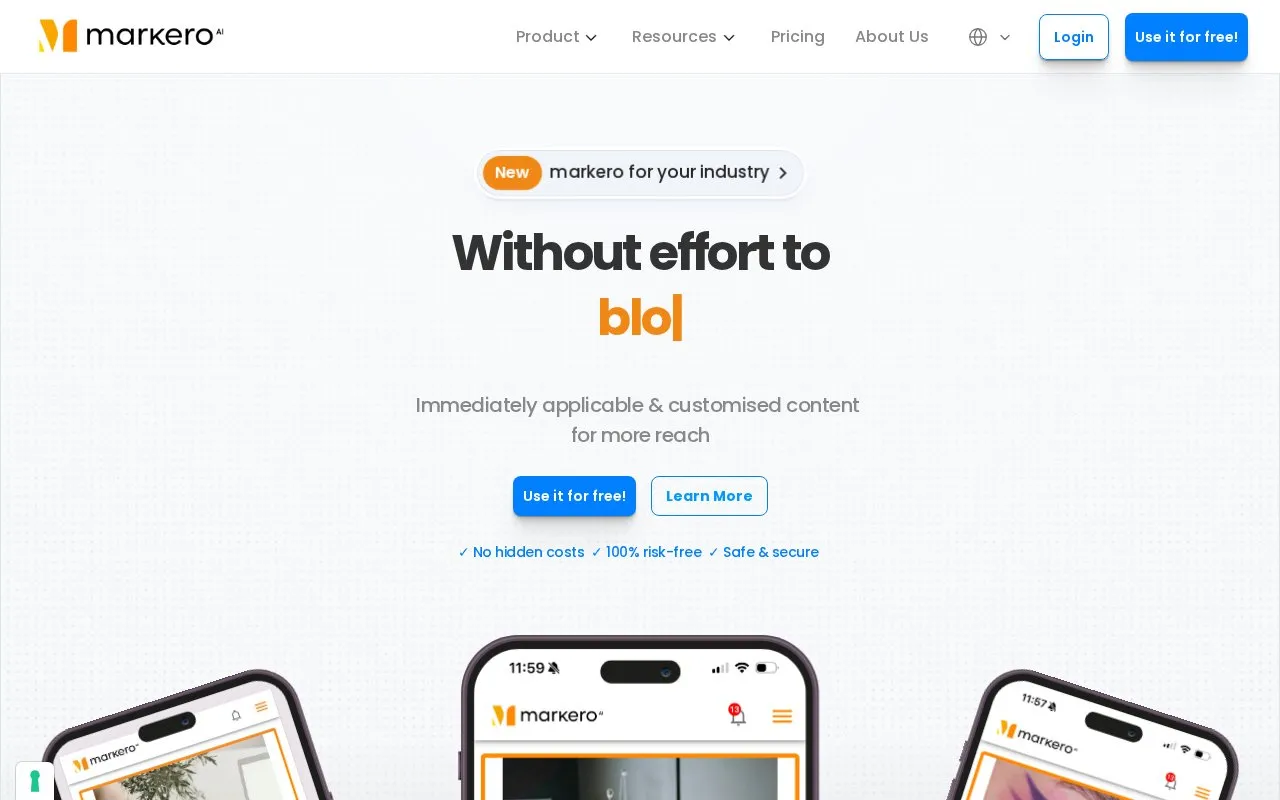 markero homepage screenshot