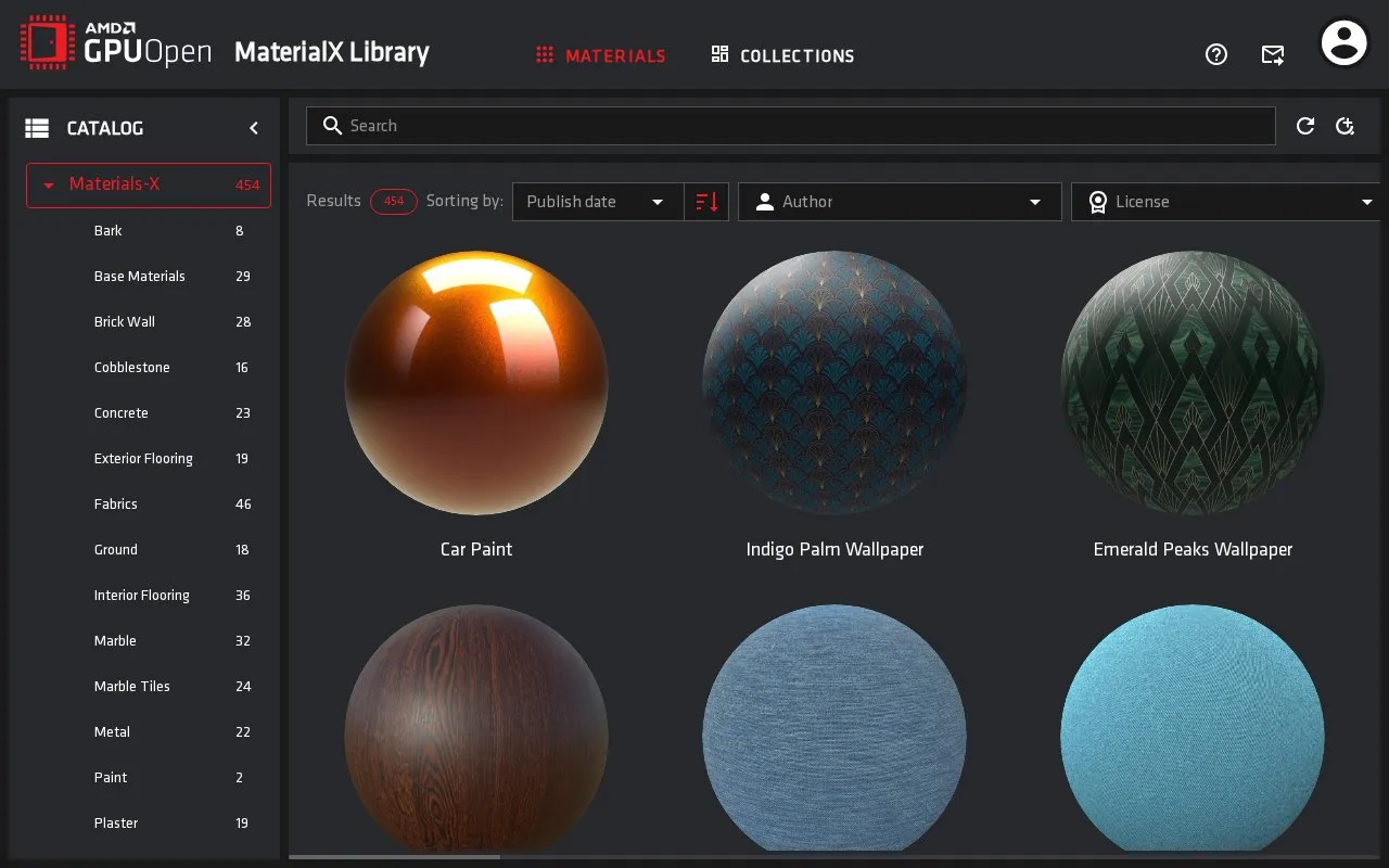 MatLib homepage screenshot