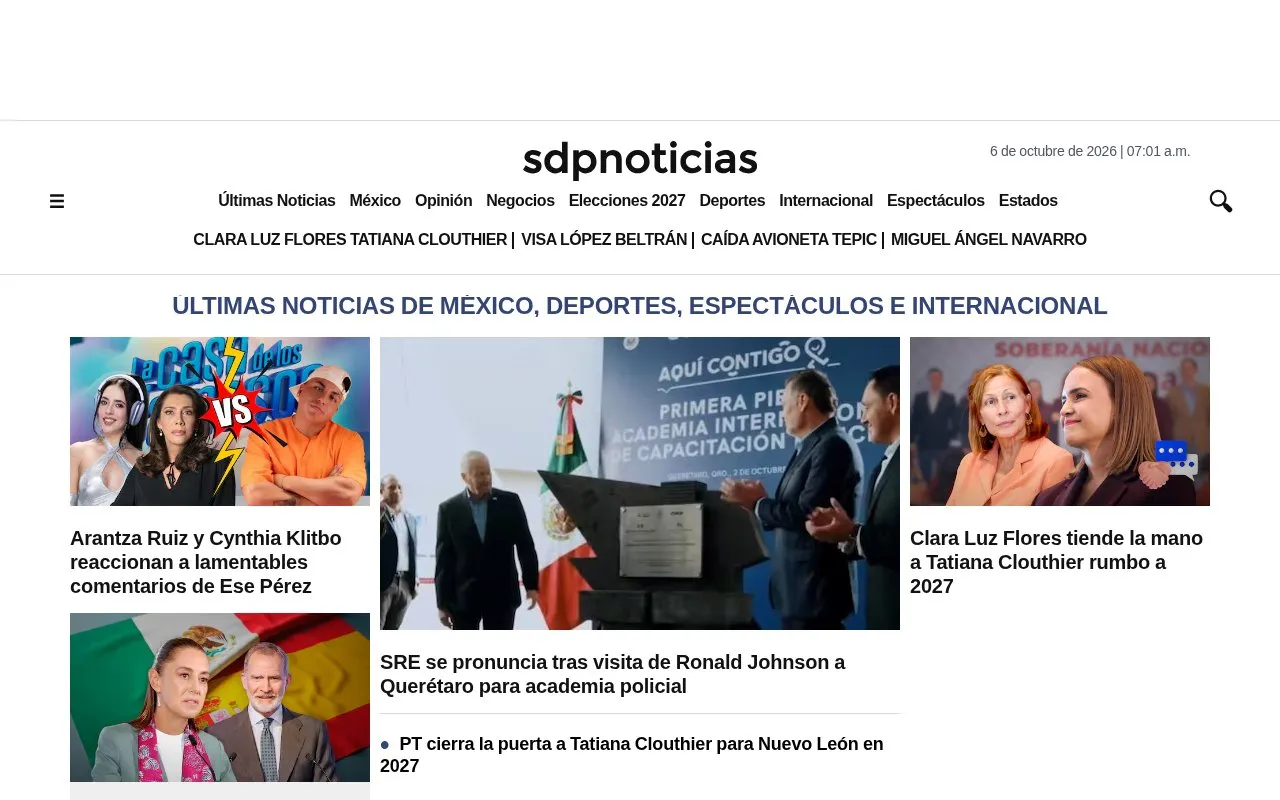sdpnoticias homepage screenshot