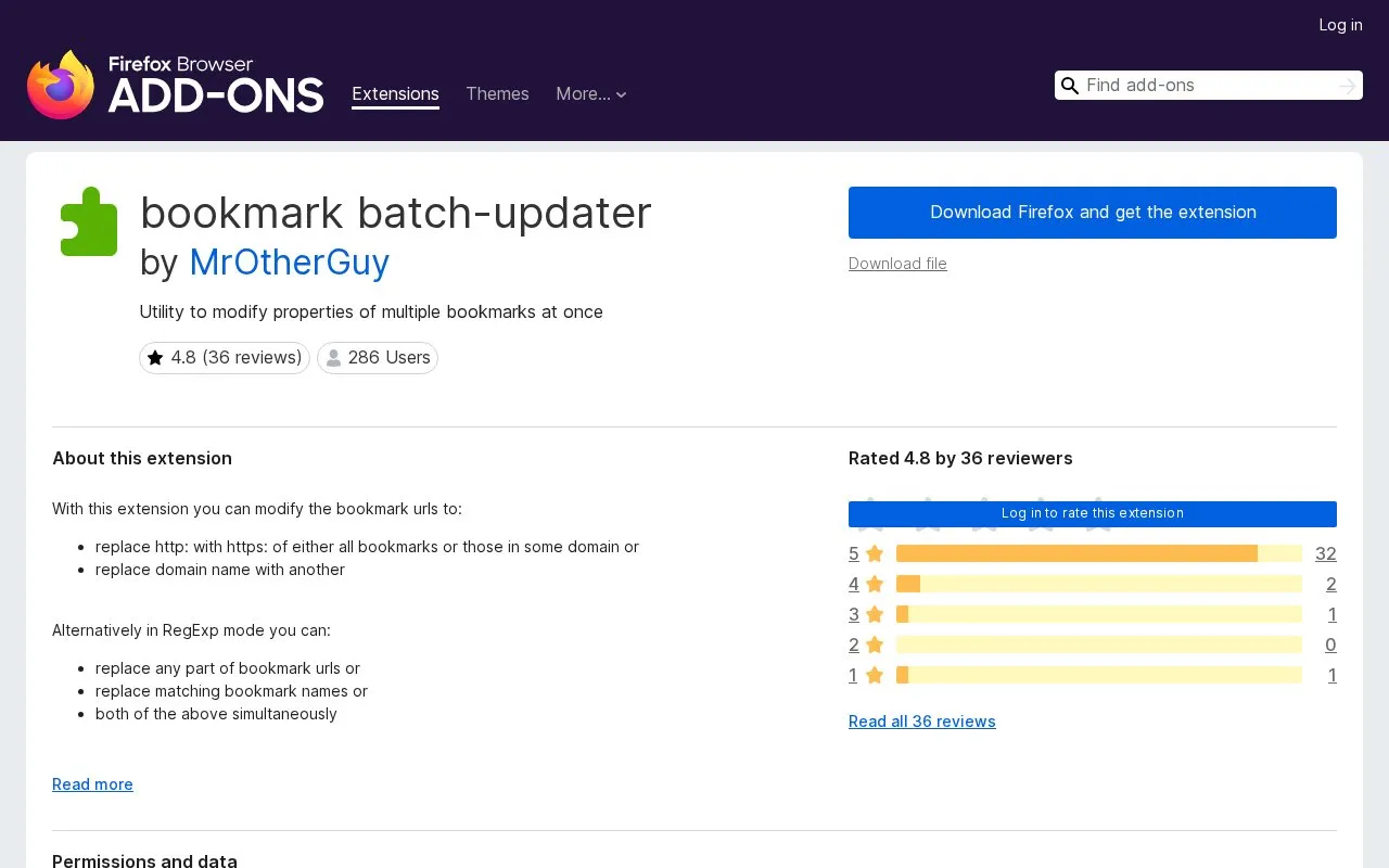 bookmark batch-updater by MrOtherGuy homepage screenshot