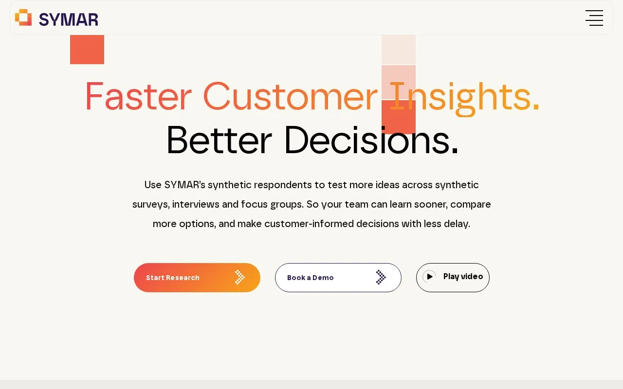 SYMAR homepage screenshot