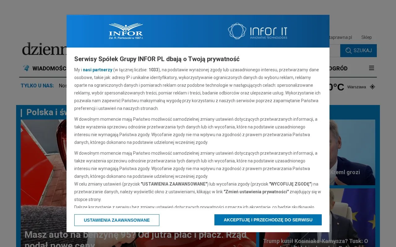 gospodarka.dziennik.pl homepage screenshot