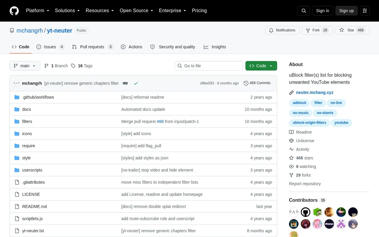 yt-neuter homepage screenshot