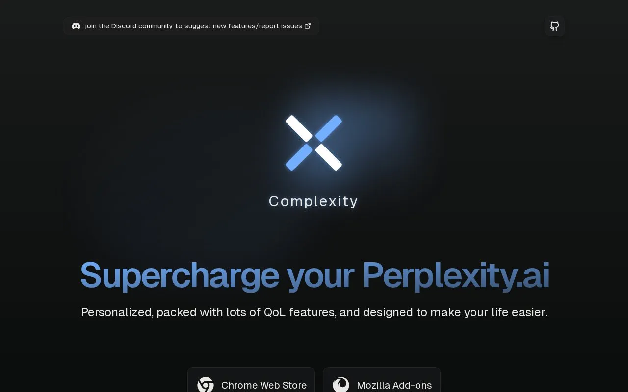 Enhancements homepage screenshot