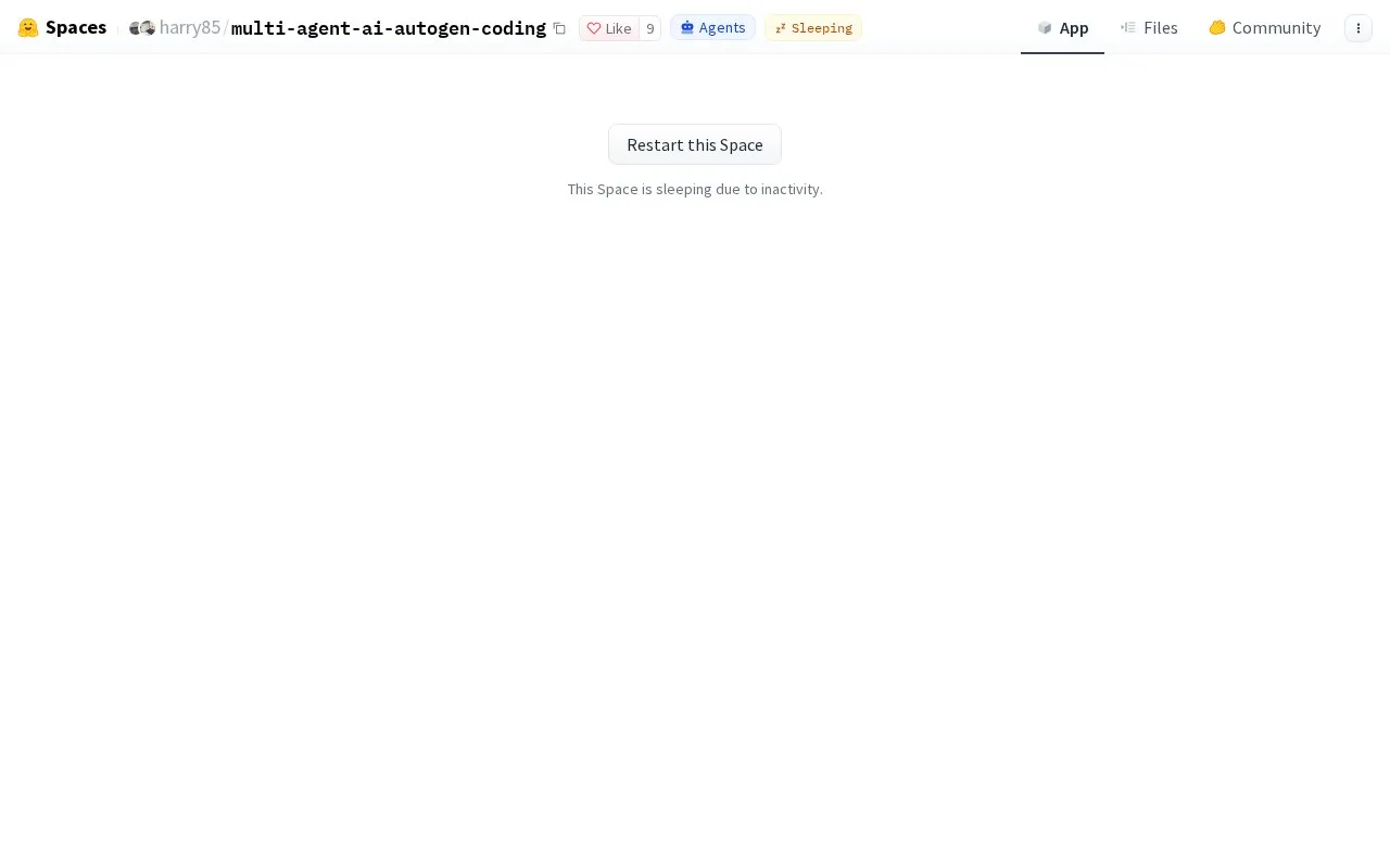 Multi-Agent AI - Coding homepage screenshot