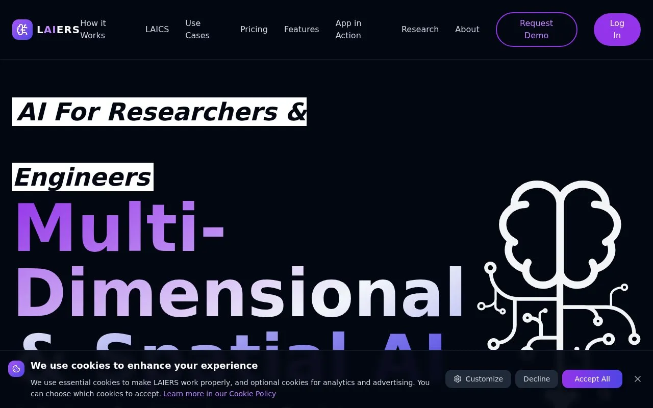 Laiers homepage screenshot