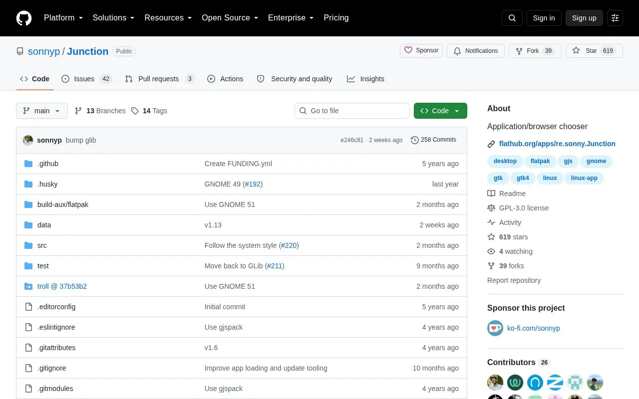 Junction homepage screenshot