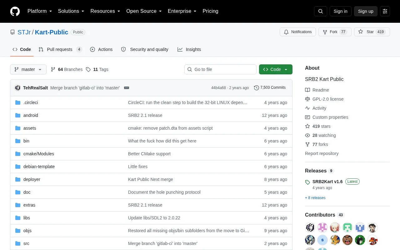 Kart Public homepage screenshot