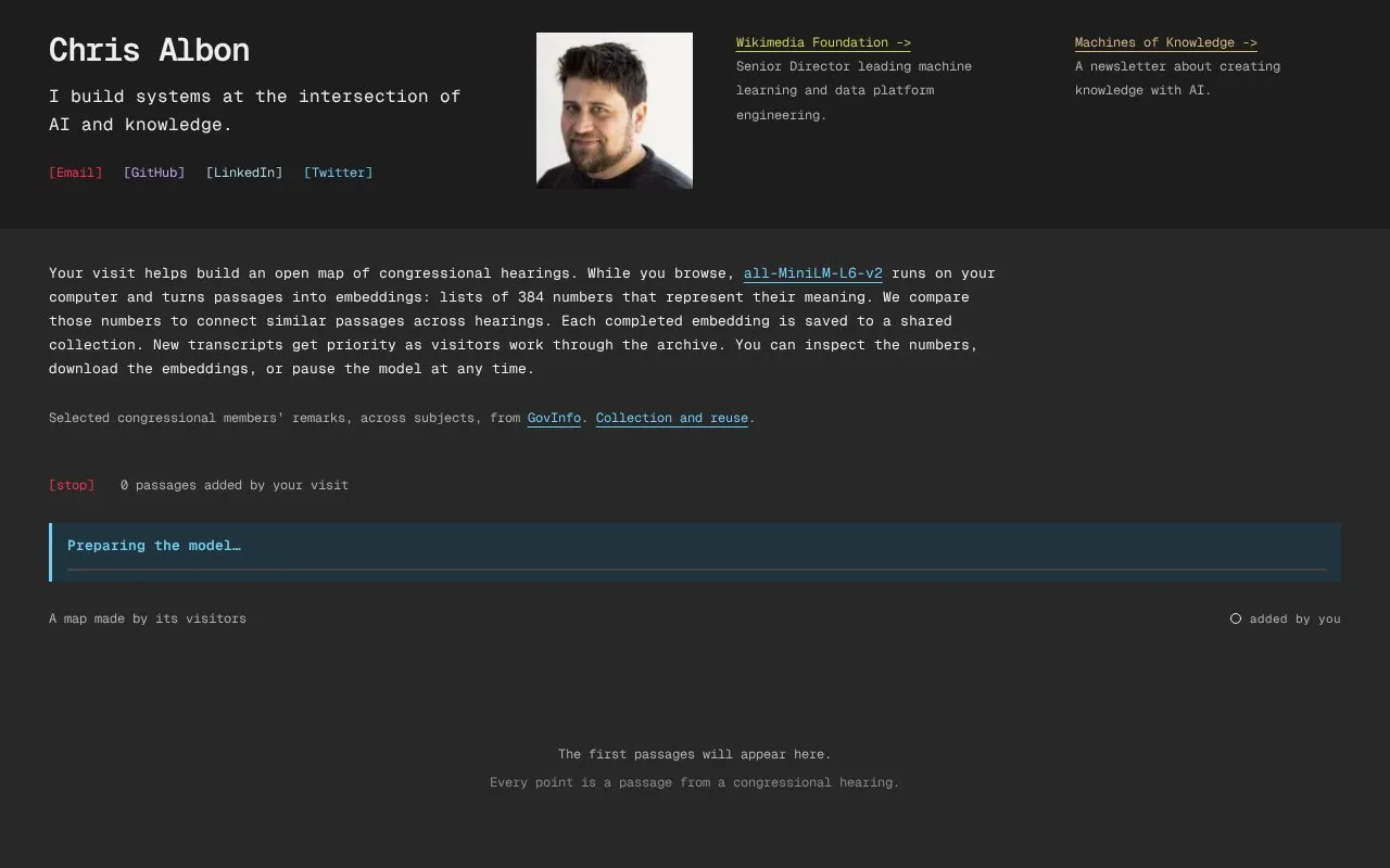 Chris Albon's Website homepage screenshot