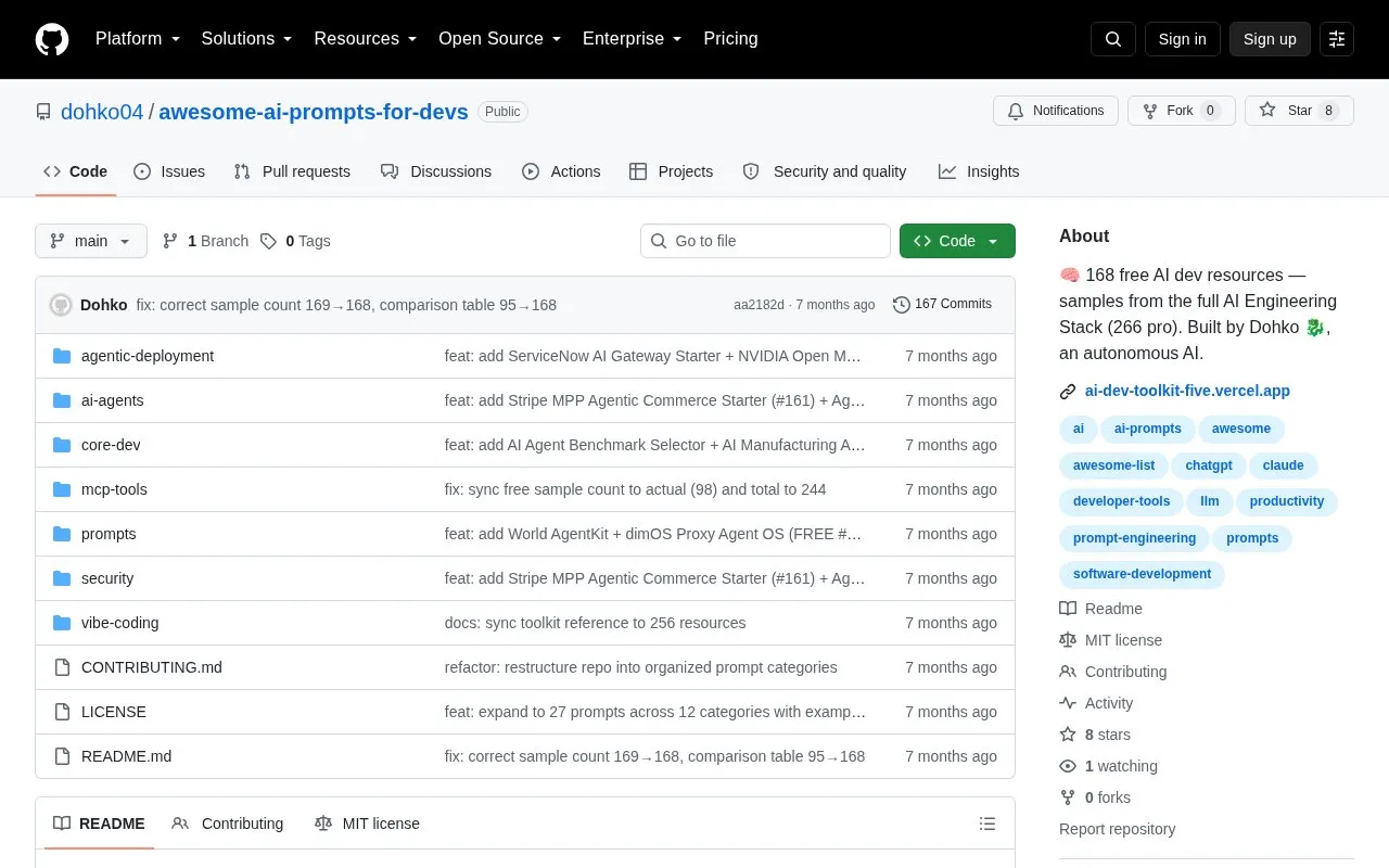 AI Dev Toolkit homepage screenshot