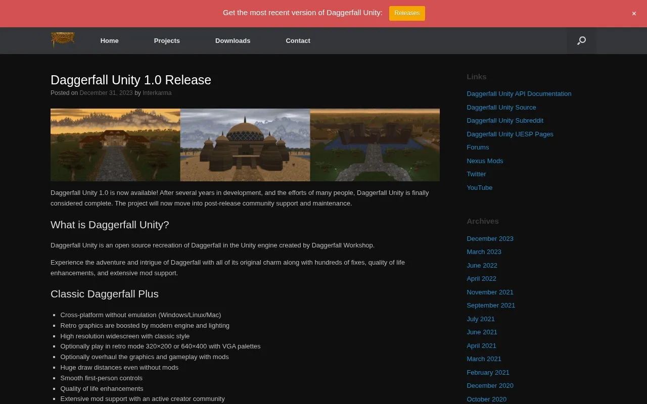 DFWorkshop homepage screenshot