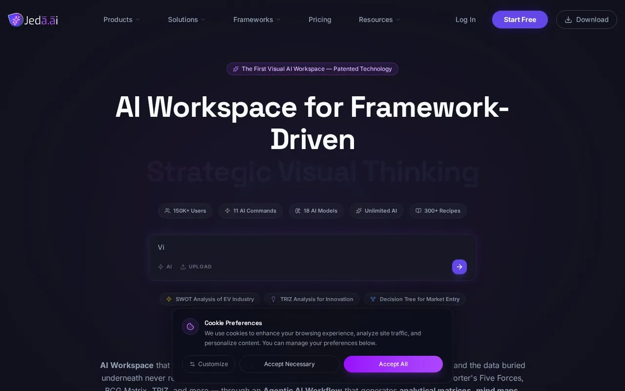 Jeda.ai homepage screenshot