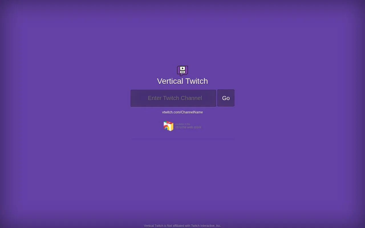 vTwitch homepage screenshot