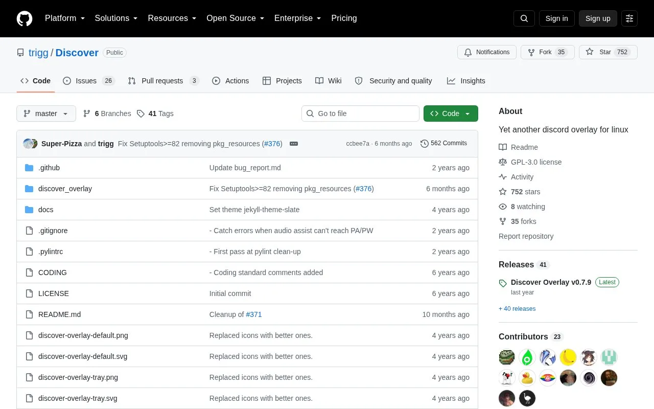 Discover homepage screenshot