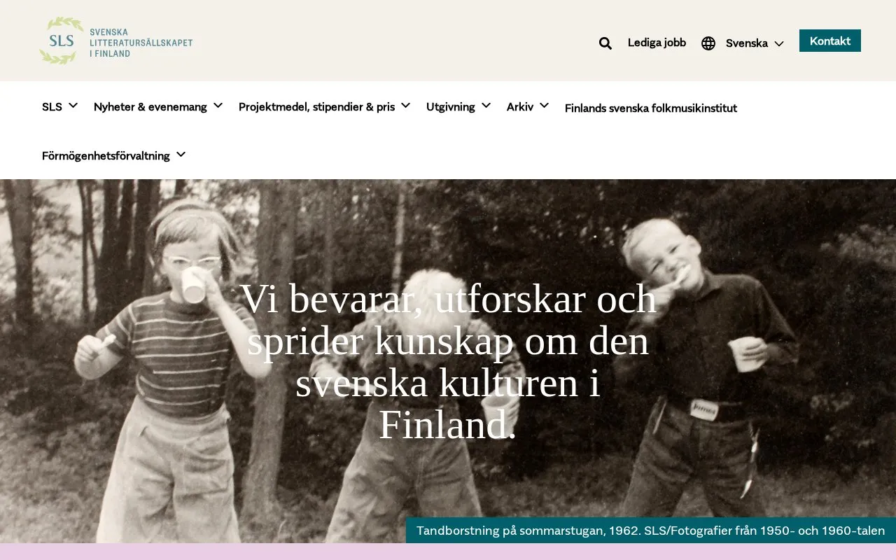 Brages Pressarkiv homepage screenshot
