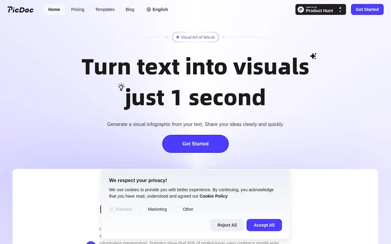 PicDoc homepage screenshot