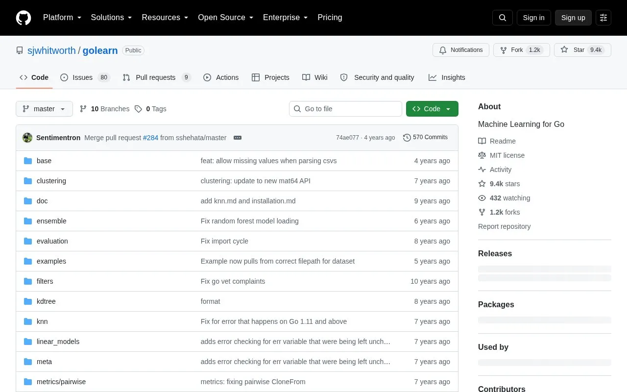 golearn homepage screenshot