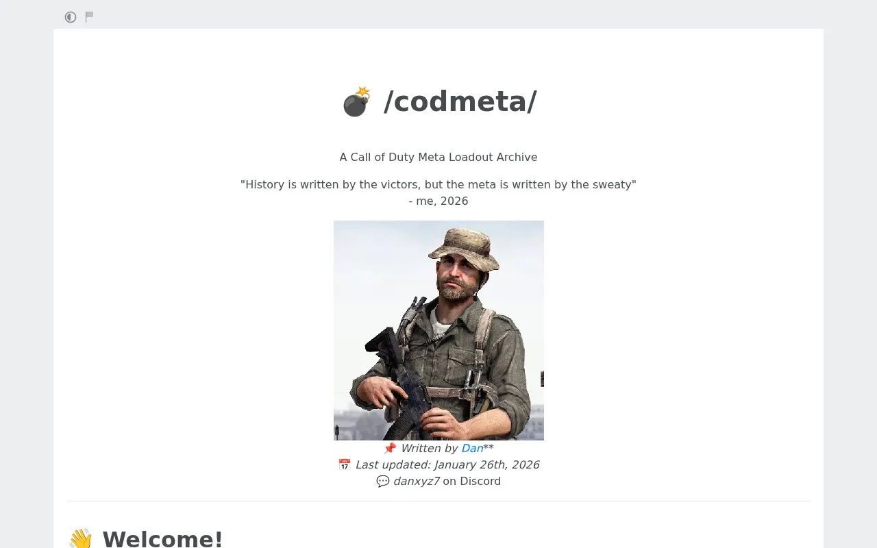 /codmeta/ homepage screenshot
