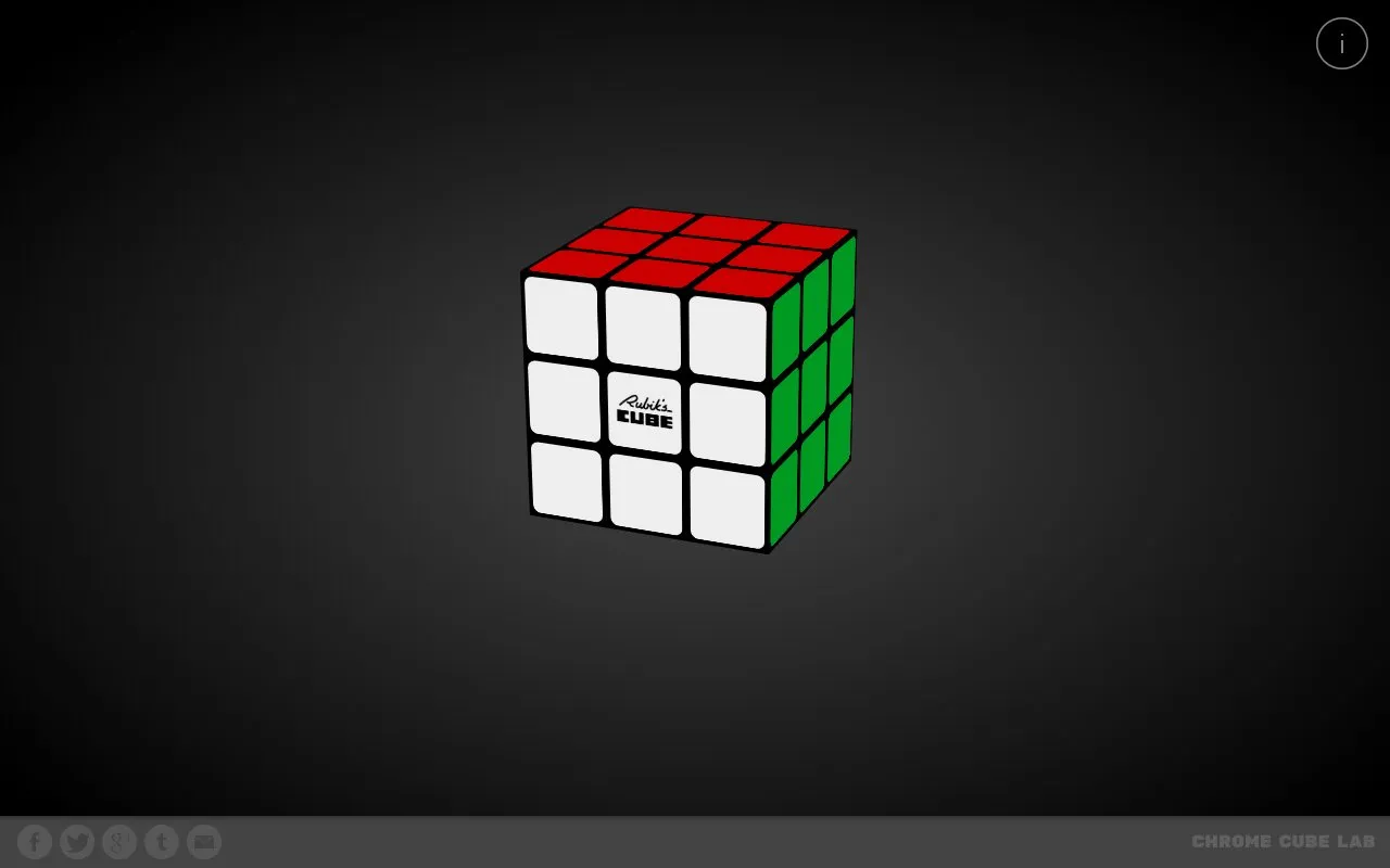 Rubik's Cube Explorer homepage screenshot