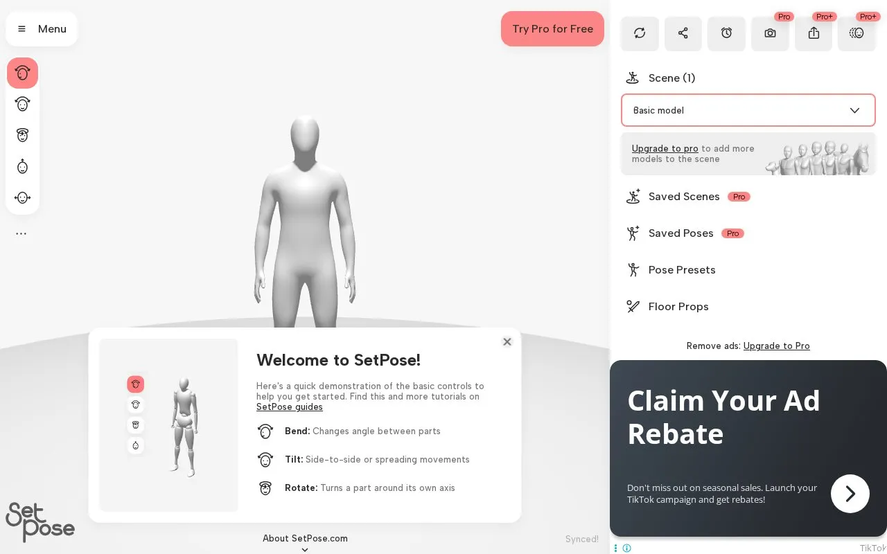 SetPose homepage screenshot