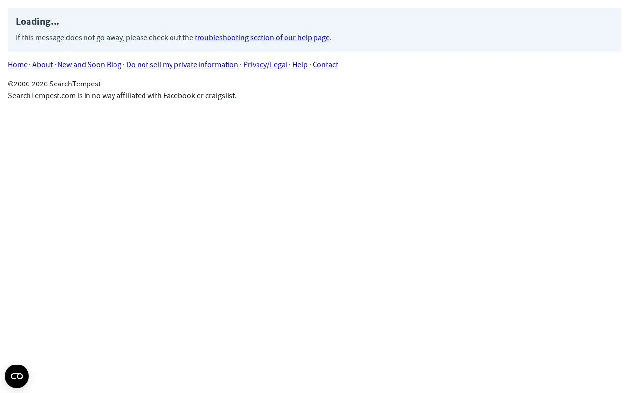 SearchTempest homepage screenshot
