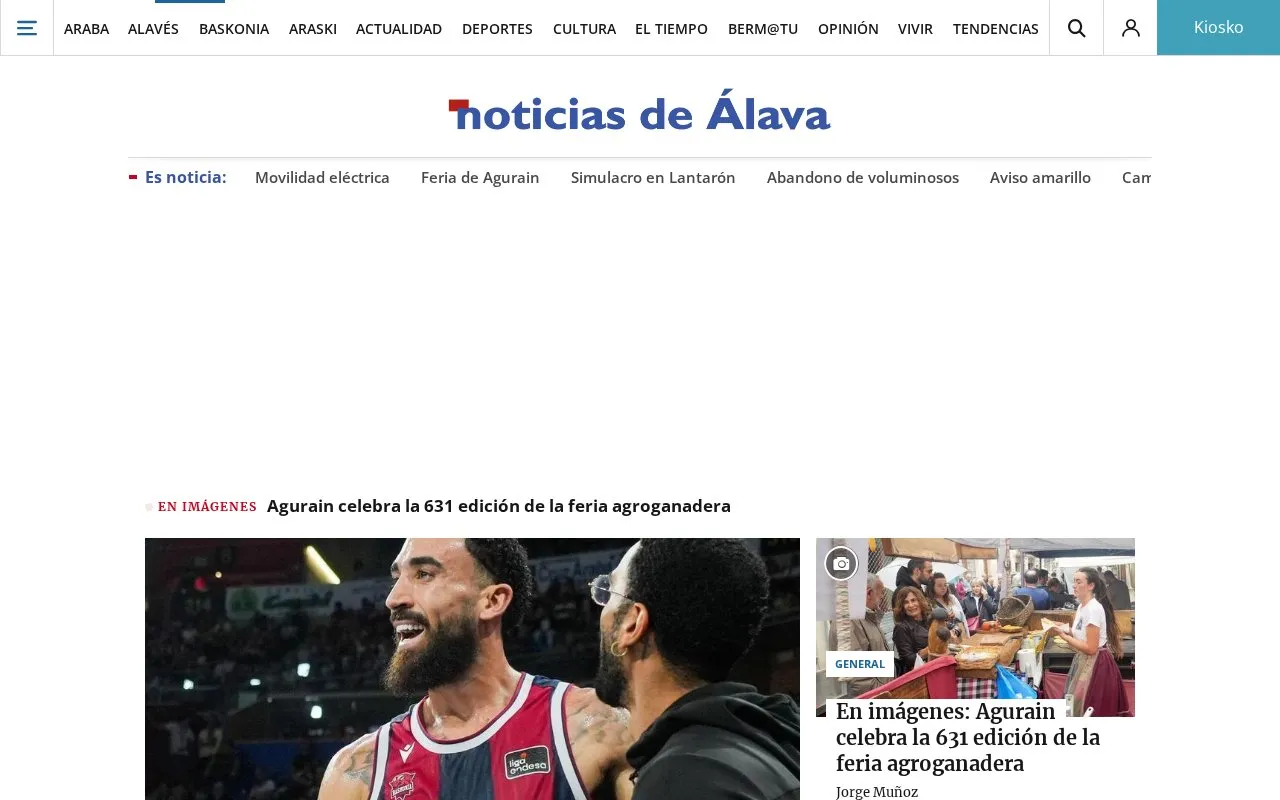 Noticias de Álava homepage screenshot