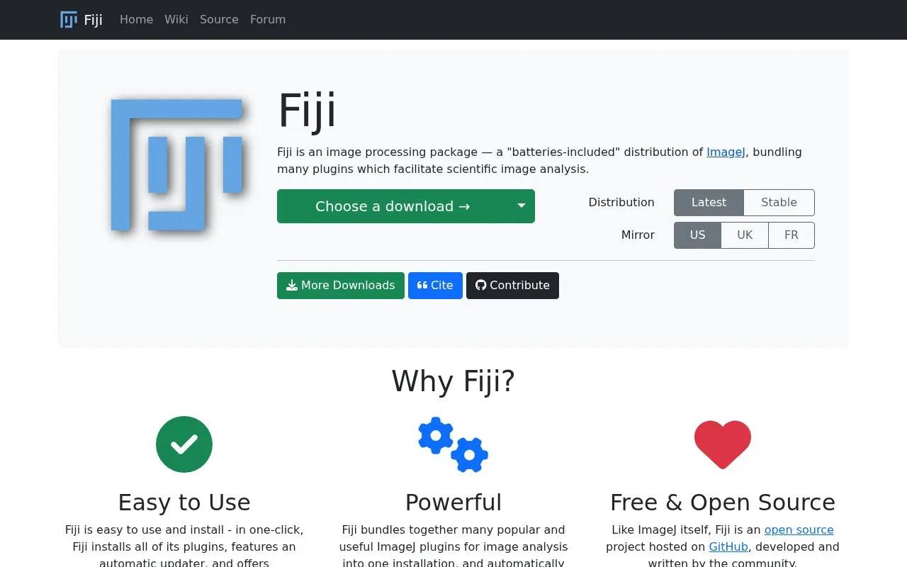 Fiji homepage screenshot