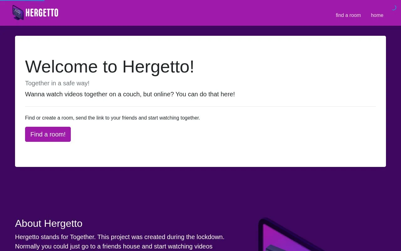 Hergetto homepage screenshot